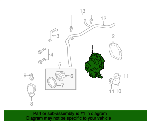 thumbnail image 2 of OEM Subaru Water Pump 21111AA320 – For 2010-2012 Legacy & Outback 2.5L Non-Turbo 2 of 2