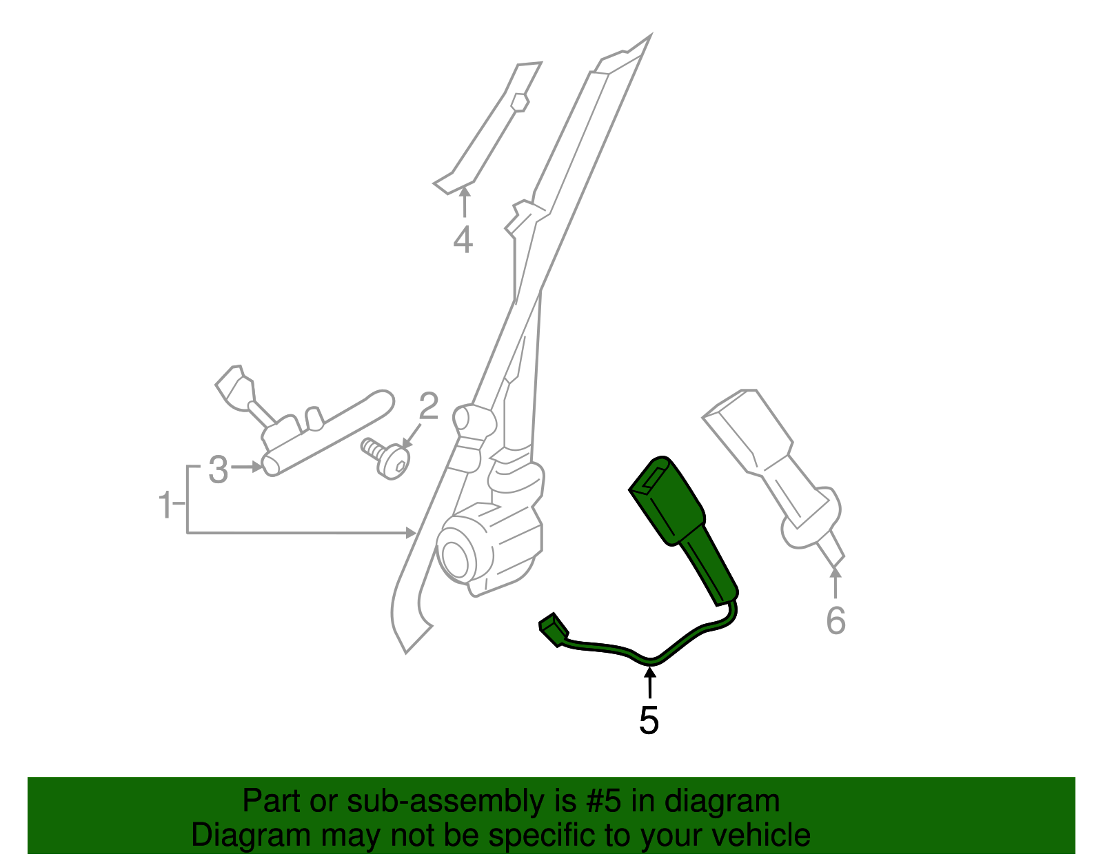 Buckle - Ford (GD9Z-5461202-AG)
