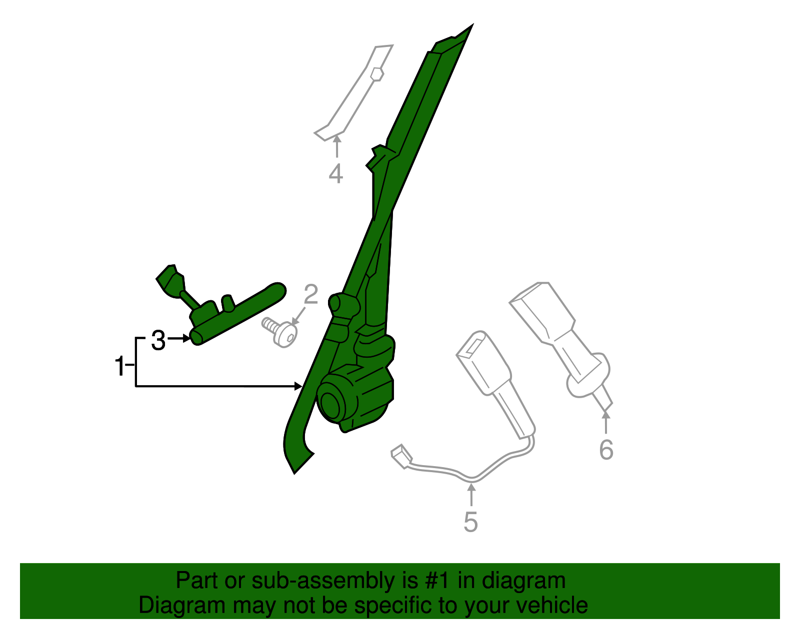 Seat Belt Assembly - Ford (GD9Z-54611B09-CD)