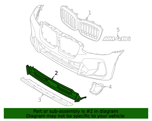 Genuine BMW 51118081214 Lower Grille FREE Shipping on Most Orders 499+ OEMG! getBMWparts