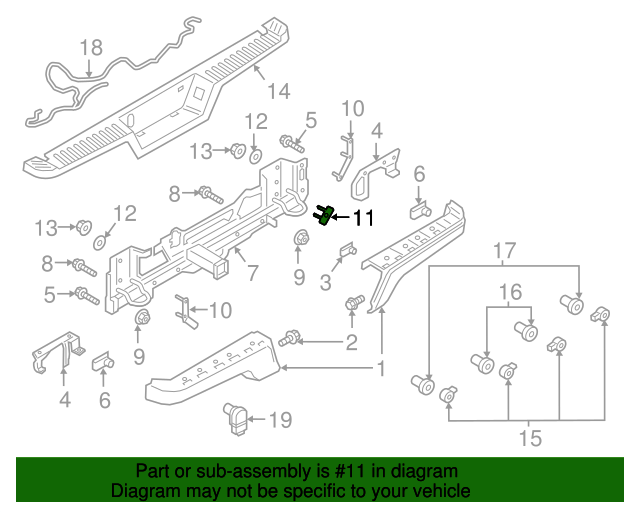 20172019 Ford F150 Bracket Bolt Plate HL3Z17C886B