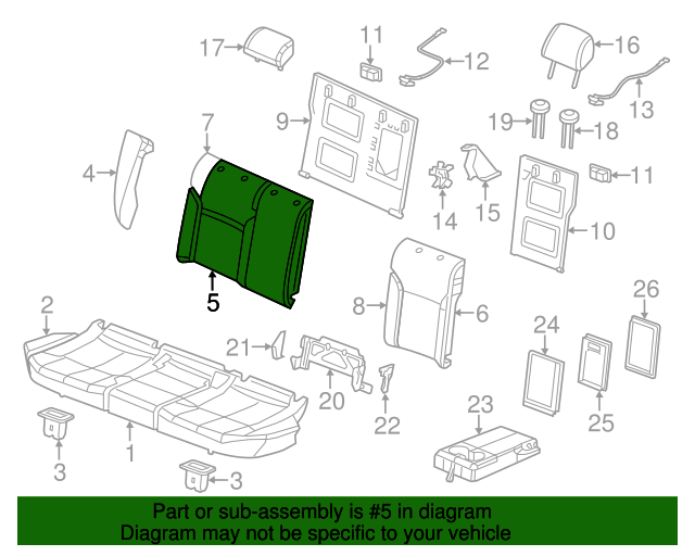 Seat Back Cushion Cover 1K9-885-806-AM-YDD