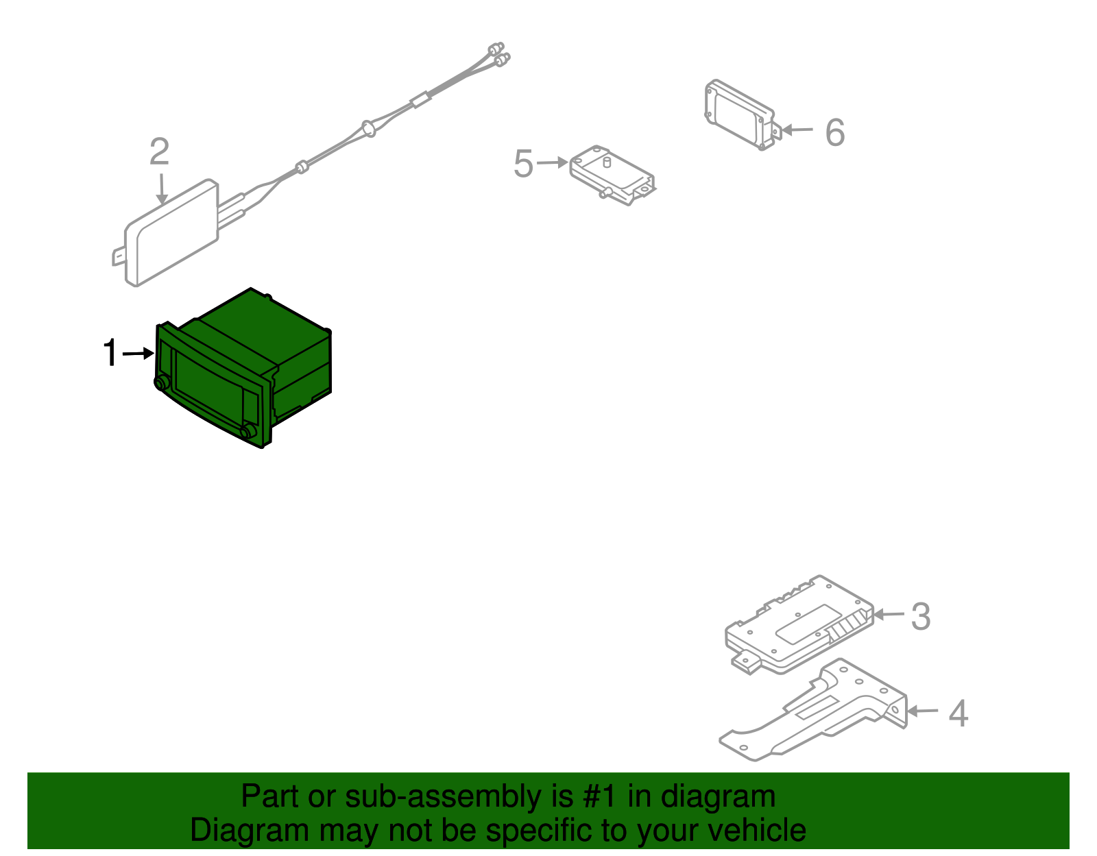 Radio Control Unit - Volkswagen (7L6035191CX)