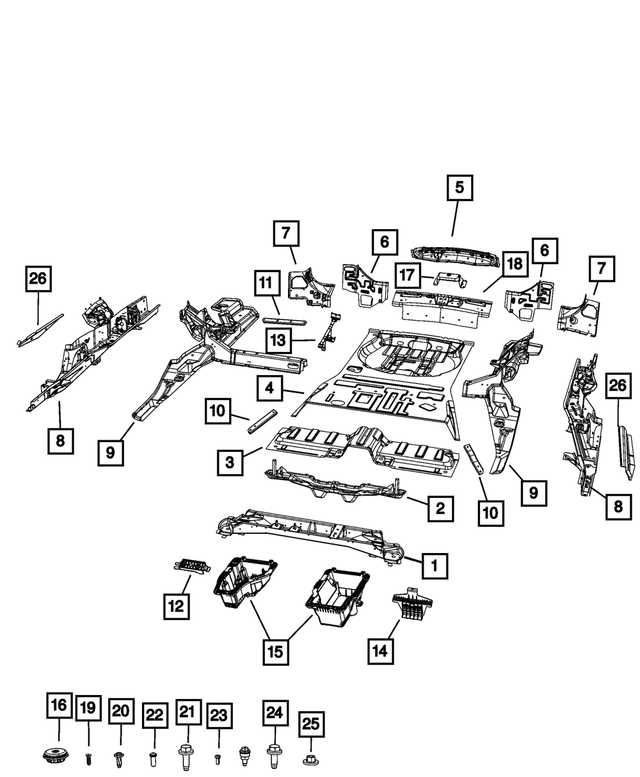 2022-2024 Jeep Grand Cherokee Rear Suspension Cross-Member  