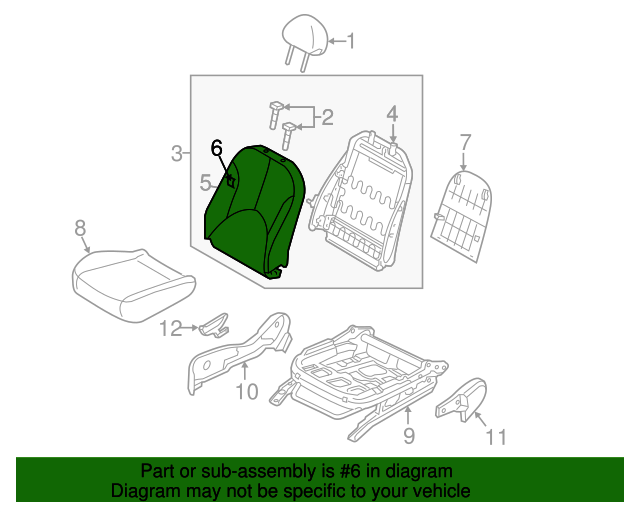 Passenger Side Front Genuine Hyundai 88460-1R370-N2R Seat Back Covering Passenger Side Front Genuine Hyundai 88460-1R370-N2R Seat Back Covering