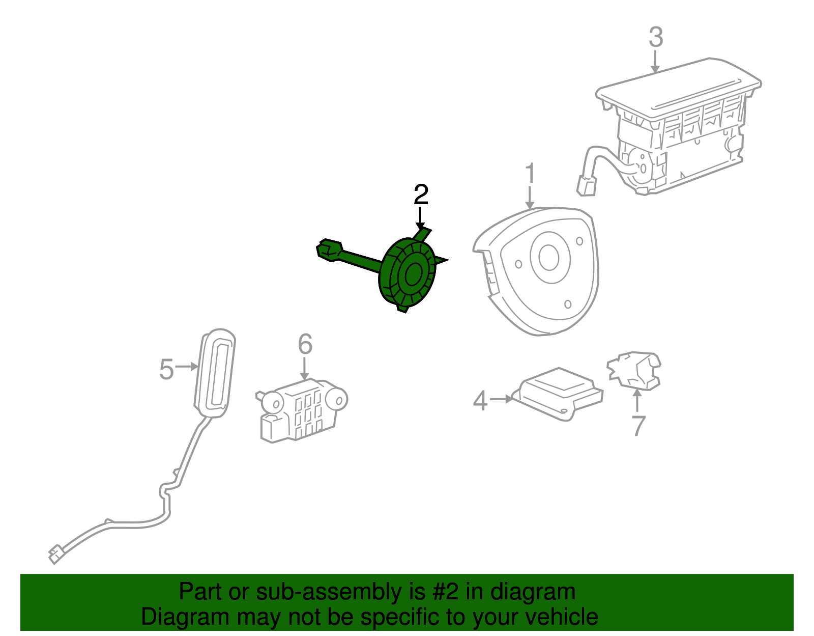 Steering Wheel Airbag Coil - GM (88963443)
