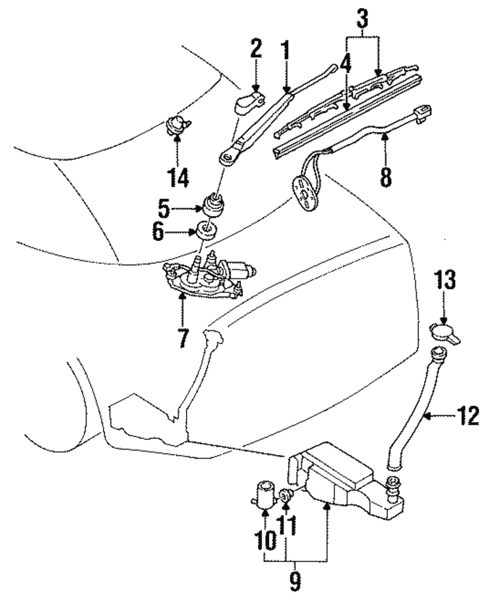 Back Glass Washer Pump - Ford (E8GY-17664-B)