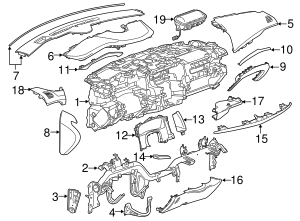 23471533 - Cocoa Driver Side Instrument Panel Upper Trim Panel 2015 ...