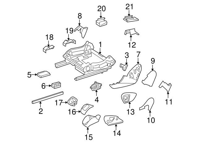 251-910-05-14 - Switch Bezel Bracket 2006-2008 Mercedes-Benz 