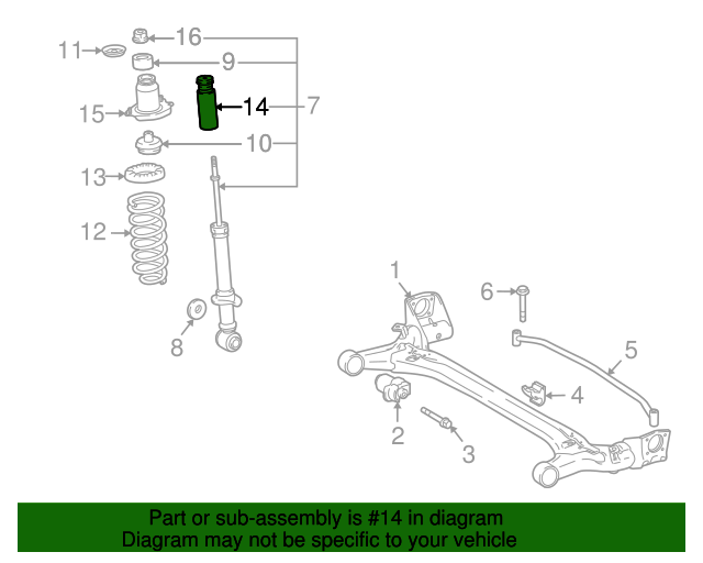 Toyota 48341-AB010 Suspension Spring Bumper
