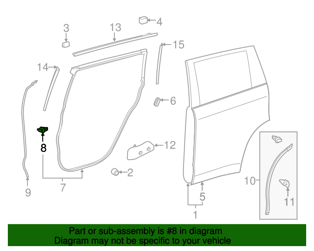9046704034 Door WeatherStrip Clip 20032021 Toyota OEM Genuine