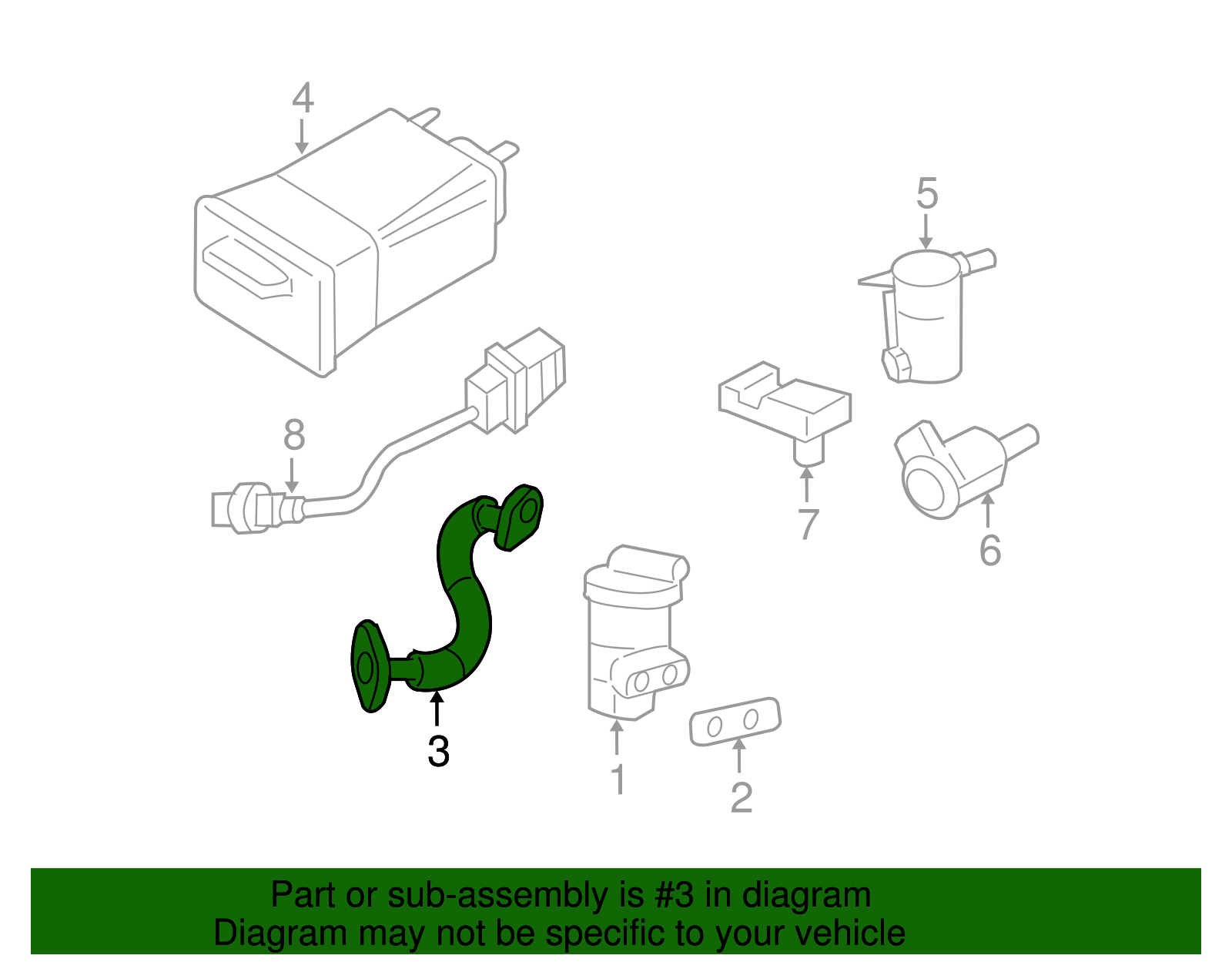 Exhaust Gas Recirculation (EGR) Valve Pipe - GM (12602651)