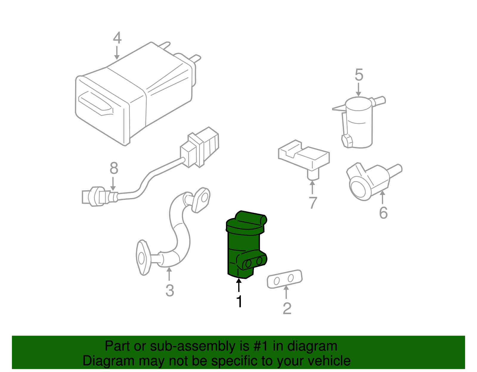 Dorman 911-205 EGR Valve – Fits 2008 Chrysler 300 5.7L V8 – With Mounting Hardware & Gaskets
