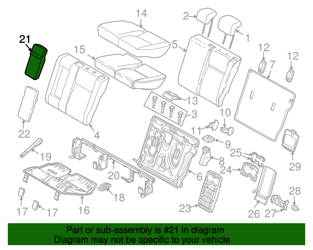 20112015 Land Rover LR2 Armrest Cover LR022268 OEM Parts Online
