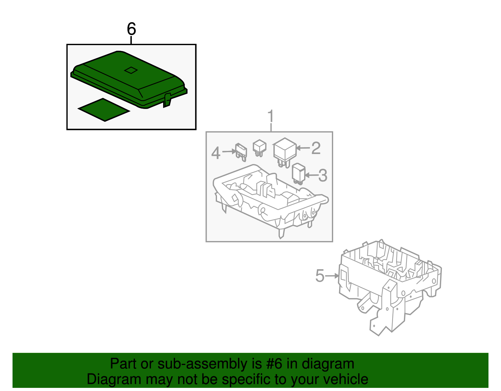 Engine Wiring Harness Junction Block Cover - GM (25817579)