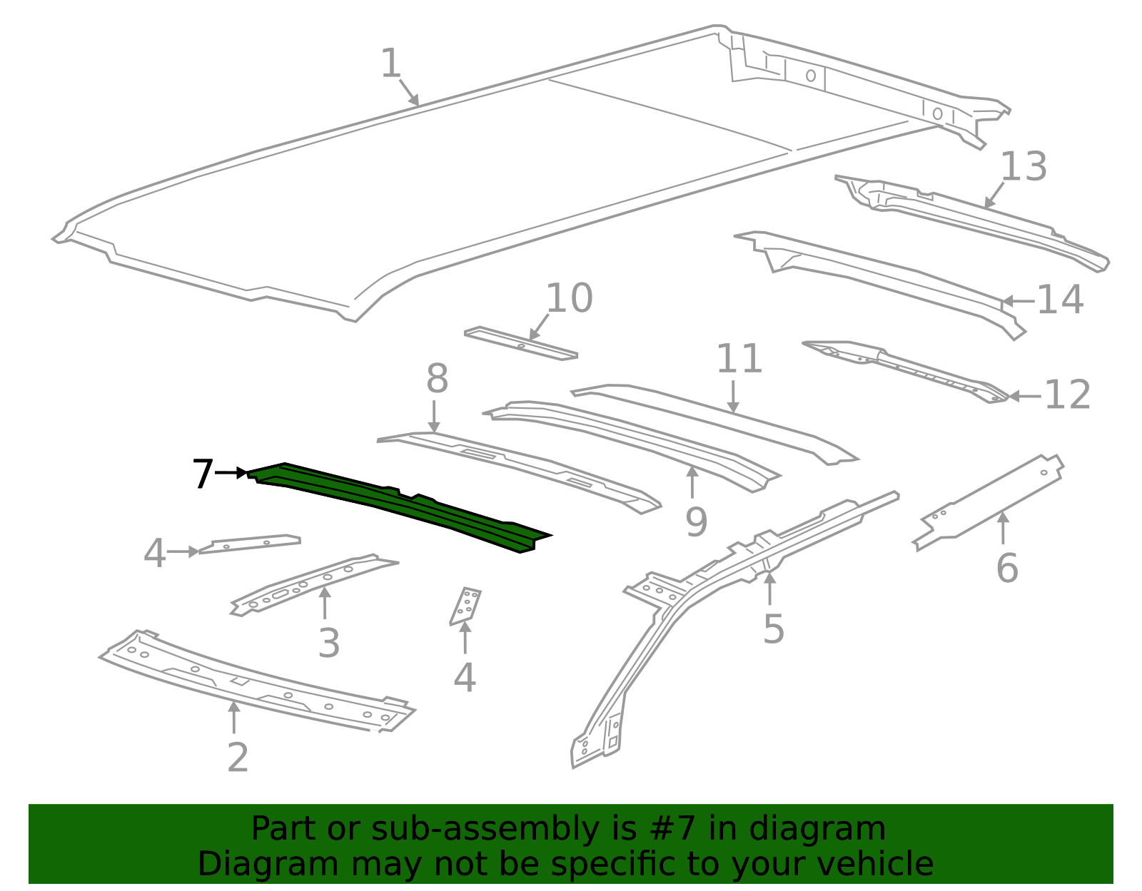Roof Bow - Ford (HC3Z-26502A74-A)