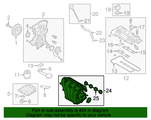 Genuine Intake Manifold for 20132017 Hyundai Veloster Part 28310