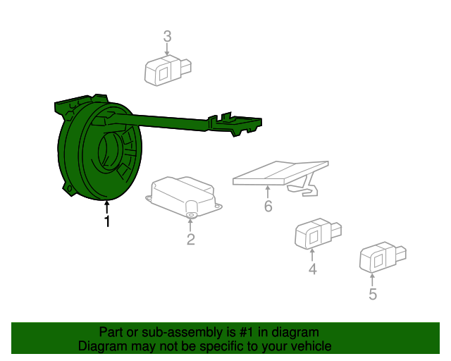 20132019 GM Steering Wheel Airbag Coil 92284316 GM
