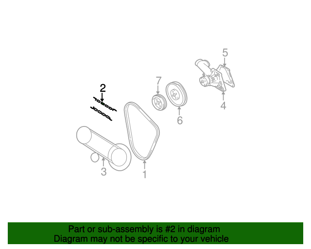 5723122000 Power Steering Belt 19952002 Hyundai Accent hyundaiparts