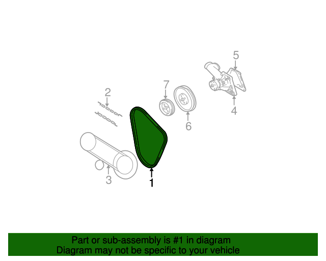 Genuine Alternator Belt for 19932002 Hyundai Part 2521222030