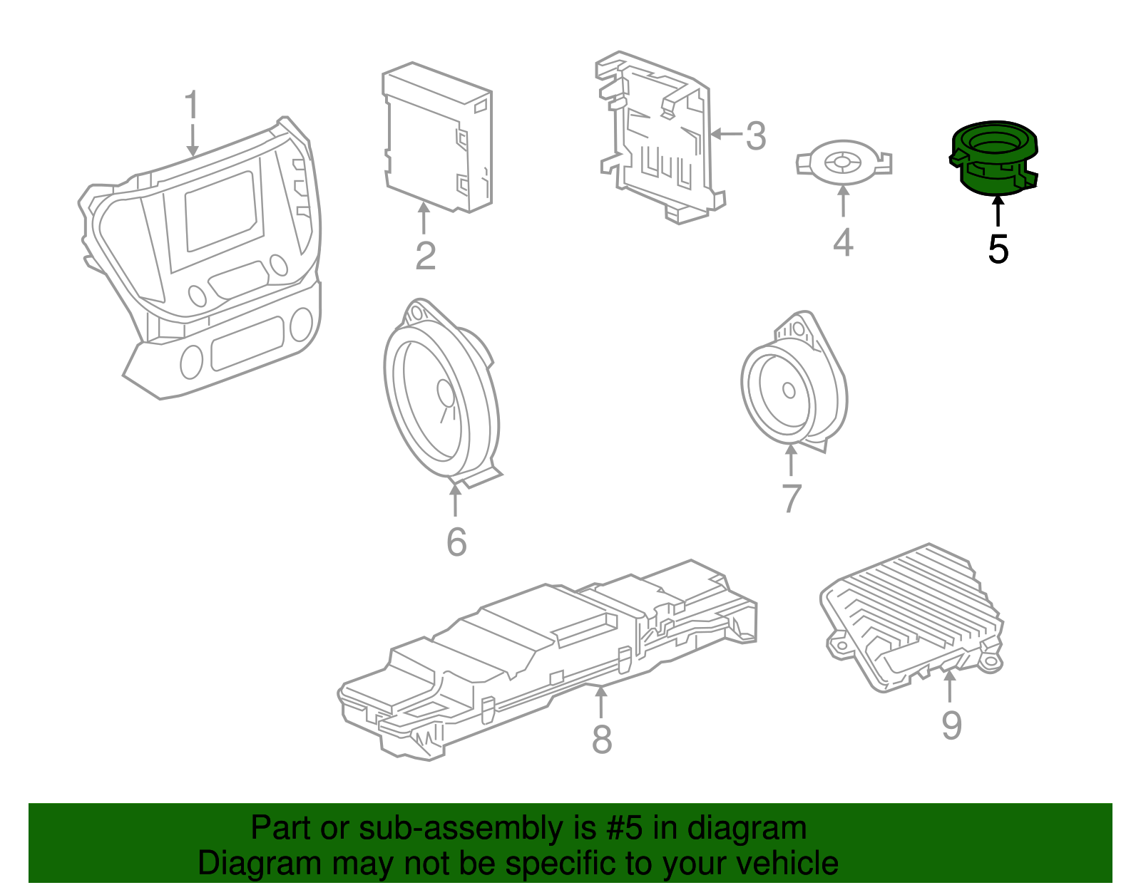 Front Center Radio Speaker - GM (84019242)