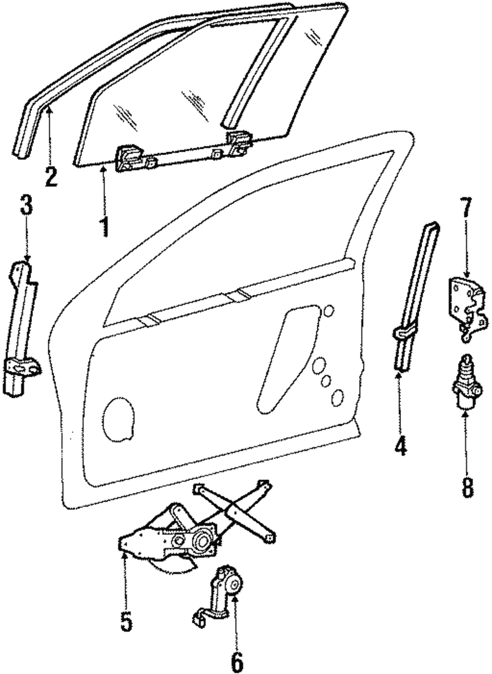 Door Glass - Ford (E7SZ-6321411-B)