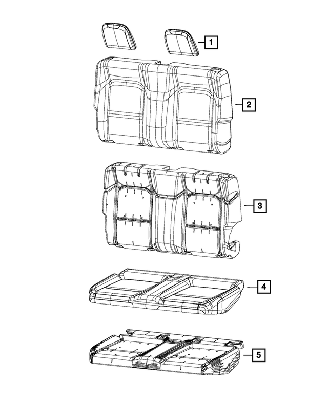 20182023 Jeep Wrangler Rear Headrest 6AA60TX7AC Mopar Estores