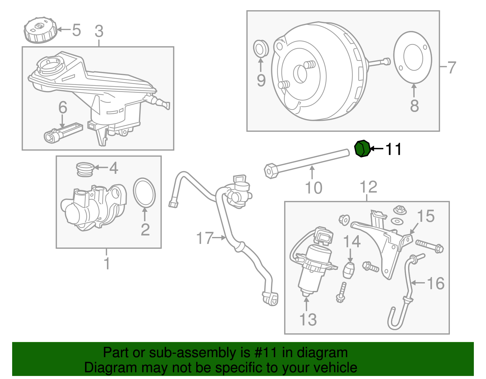 Brake Master Cylinder Nut - GM (95977367)
