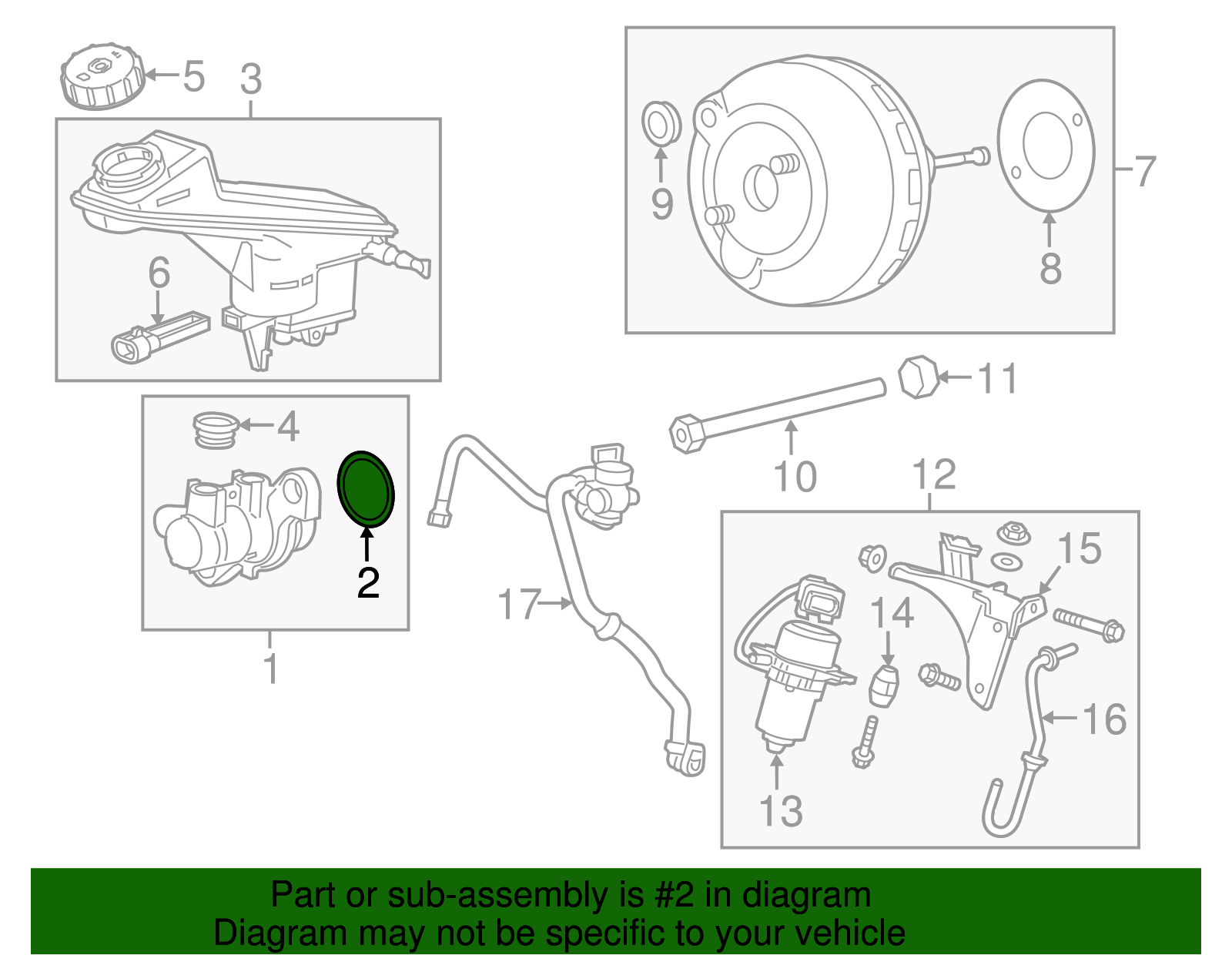 Brake Master Cylinder Seal - GM (95977364)