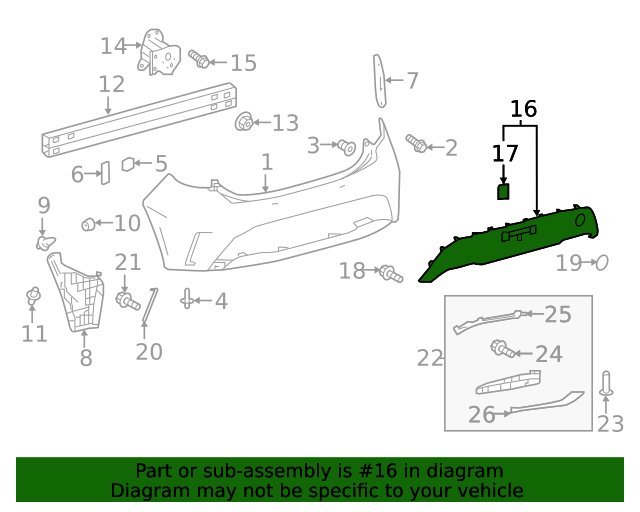 5216912170 Valance Panel 20192022 Toyota Corolla OEM Genuine
