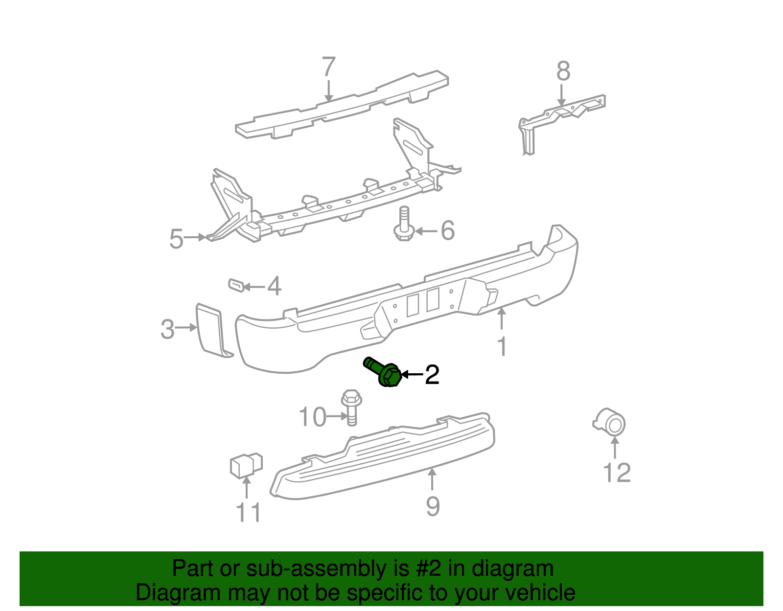 Bumper Cover Bolt - Toyota (90119-06812)