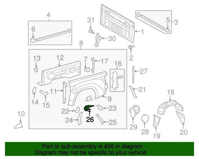 07 13 Toyota Tundra Skirt Bracket 656 0c010 Millennium Toyota Parts