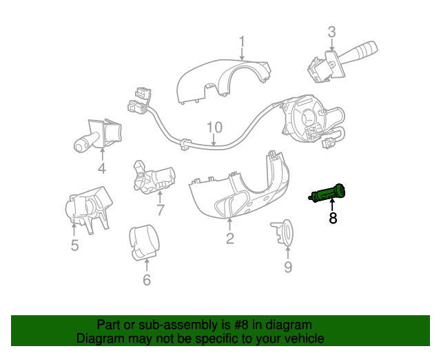 20052007 GM Uncoded Ignition Lock Cylinder 19120481 GM