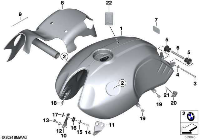 46638532314 - C-Clip Nut, Self-Locking - M5 2010-2024 BMW-Motorrad  