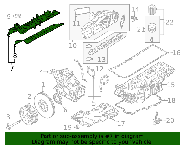 2019-2022 BMW M760i xDrive Valve Cover 11-12-9-453-761 | OEM Parts  