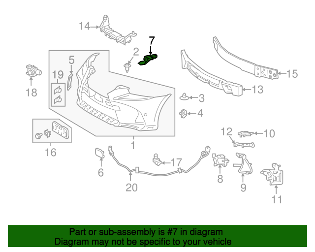 52535-53040 - Bumper Guide 2017-2020 Lexus | AutoNationParts.com
