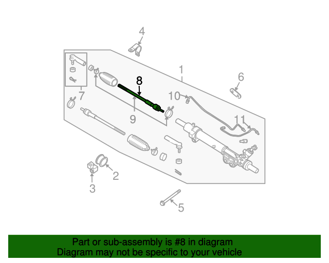 20042015 Nissan Inner Tie Rod 485217S000