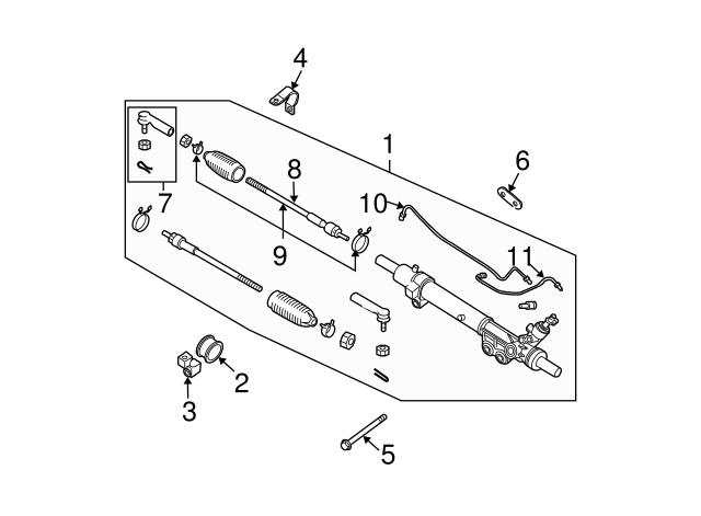 Genuine Nissan Rack And Pinion Mount Bushing - Part #54445-EA001 OEM Replacement