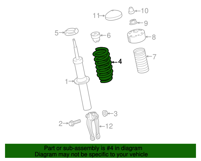 2016-2020 Cadillac CT6 Front Coil Spring 84231471 | GM Parts Center 