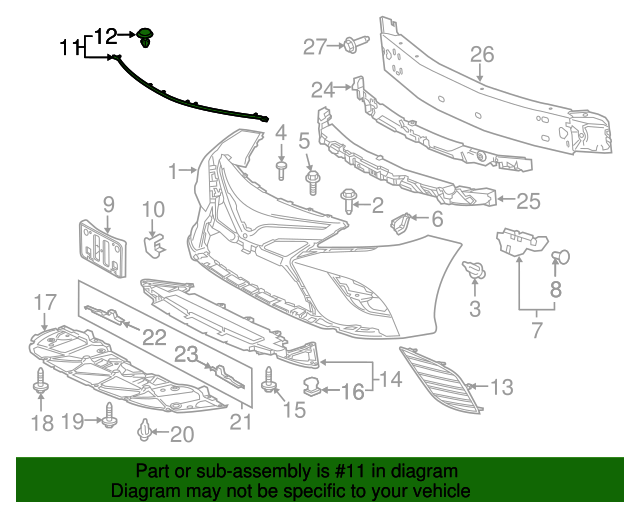 20182024 Toyota Camry Front WeatherStrip 5339506120 Toyota Parts Center