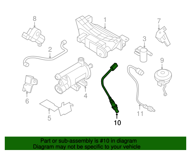 20142016 Hyundai Elantra Oxygen Sensor 392102E401 QuirkParts