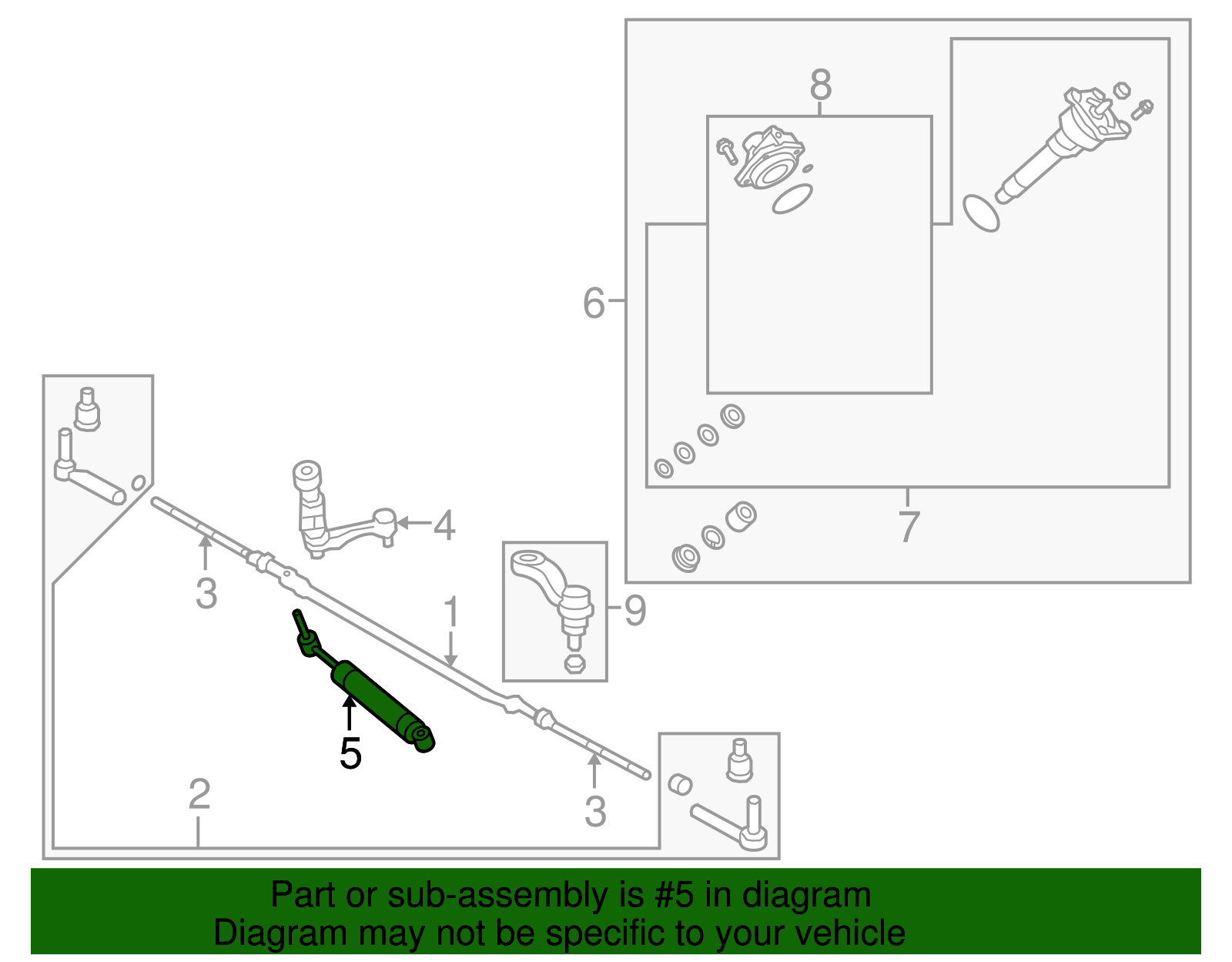 Steering Linkage Shock Absorber - GM (15059138)