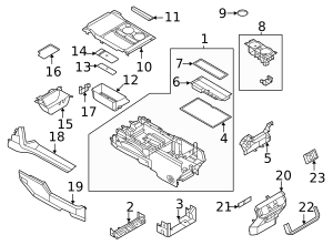 2021-2023 Ford Console Panel ML3Z-1504608-AF | OEM Parts Online