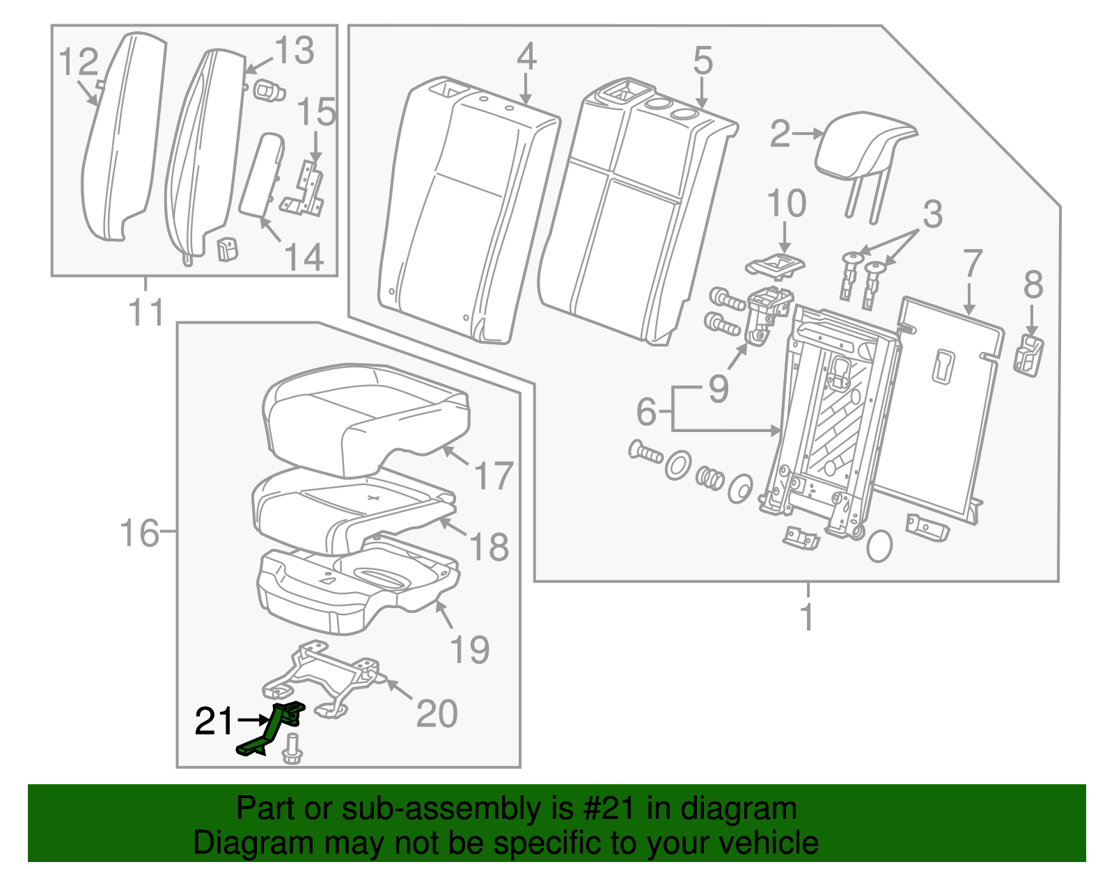 Rear Seat Cushion Bracket - GM (95083385)