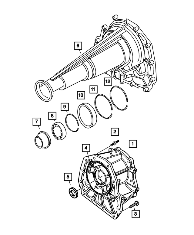 20022003 Jeep Liberty Transfer Case Adapter 52104357AA Mopar Estores