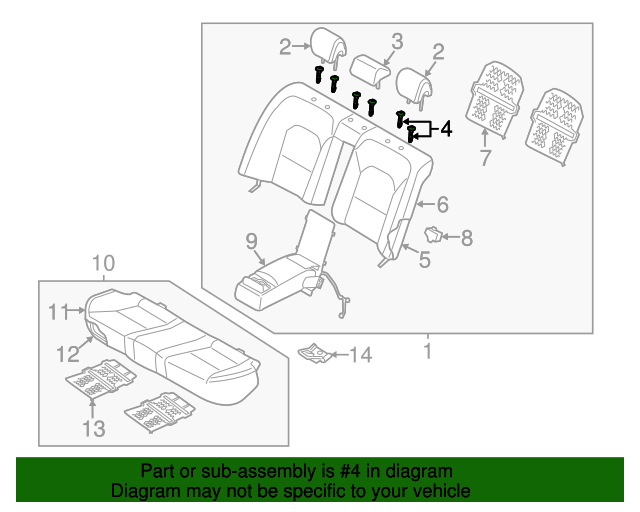 887221R000GVF Headrest Guide 20142016 Kia Cadenza Kia.Parts Store