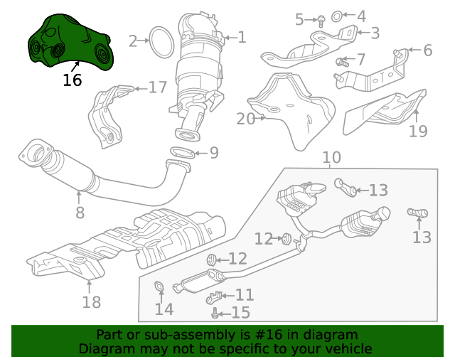 20192022 GM Catalytic Converter Heat Shield 55488530