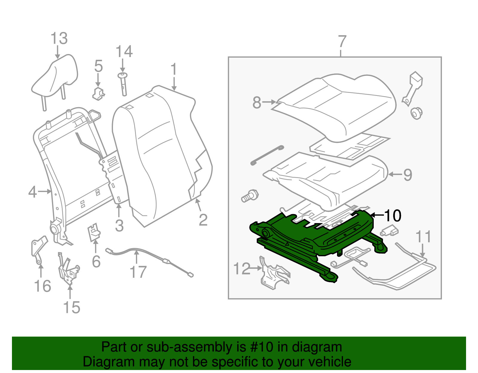 Seat Frame - Scion (SU003-04717)