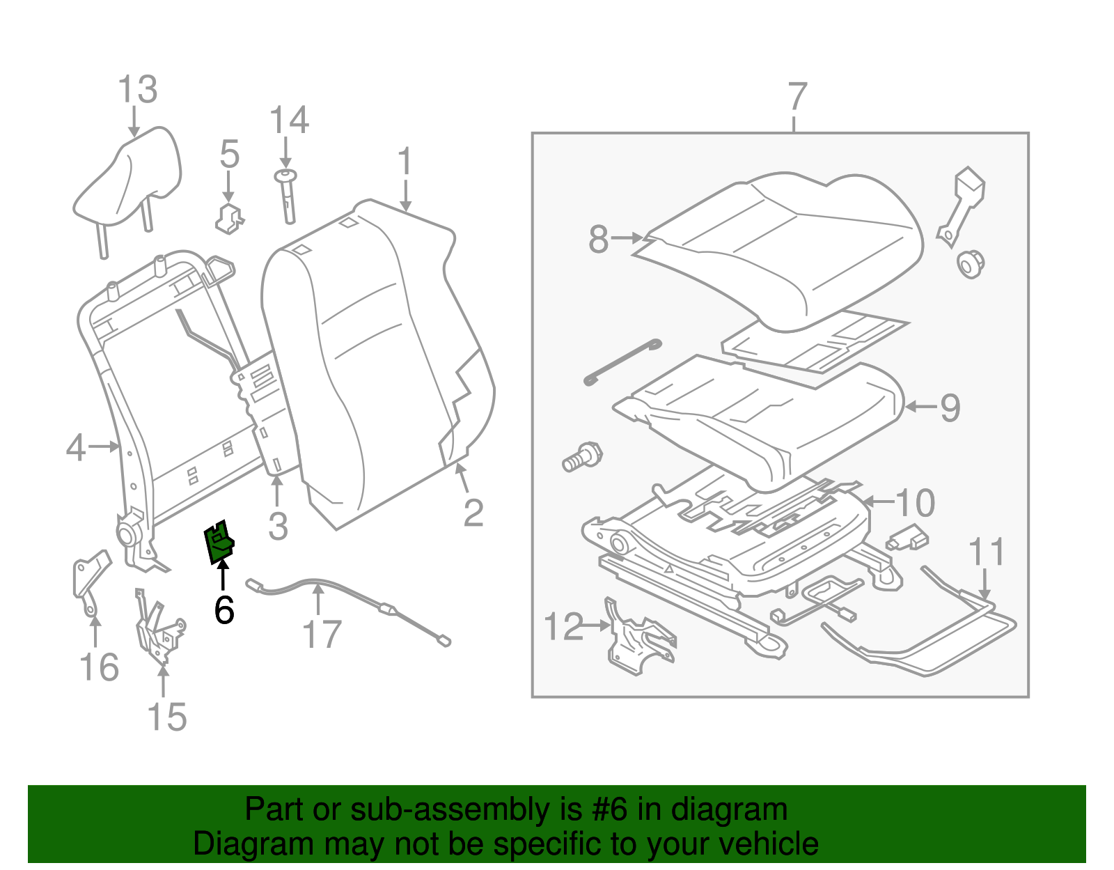 Seat Back Frame Hook - Scion (SU003-04396)