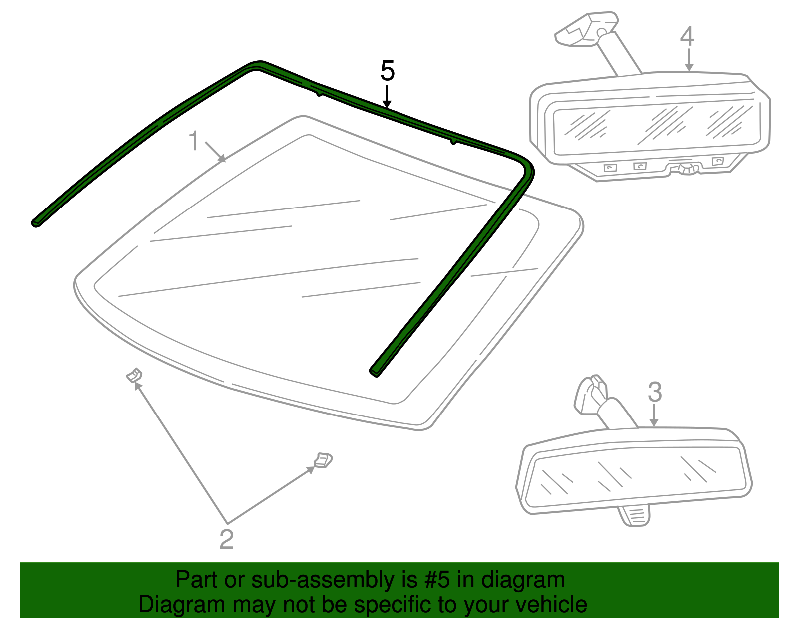 Reveal Molding - Ford (YF2Z-1603144-AA)